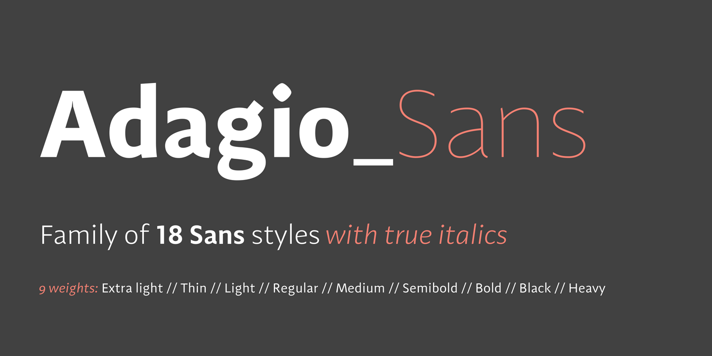 Пример шрифта Adagio Sans #5